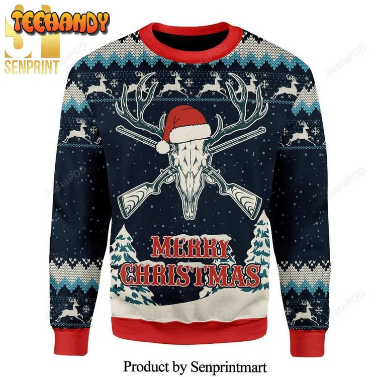 Deer Hunting Merry Christmas For Unisex Ugly Xmas Sweater