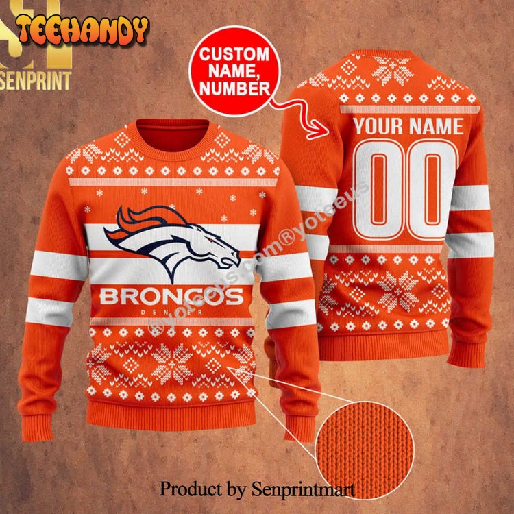 Denver Broncos Ugly Christmas Wool Ugly Xmas Sweater