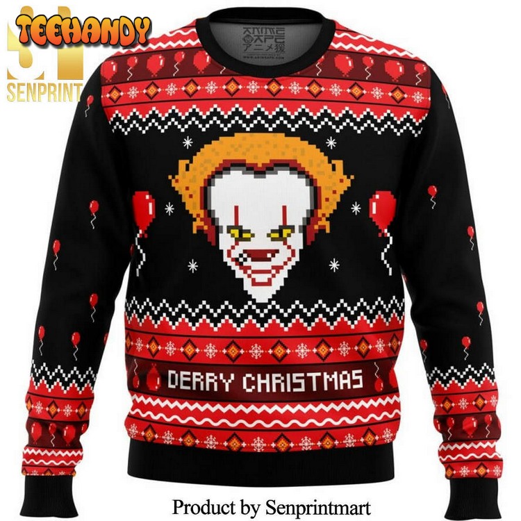 Derry Christmas It Pennywise Horror Movie Ugly Xmas Sweater