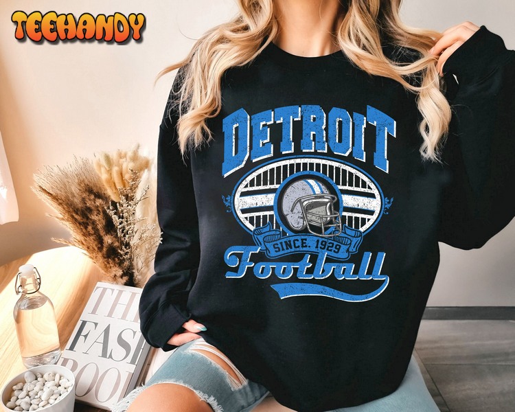 Detroit Football Sweatshirt, Detroit Football Crewneck Sweatshirt