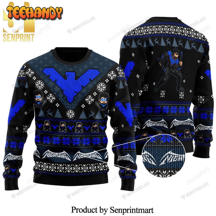 Dick Grayson Nightwing Dc Comics Knitted Ugly Xmas Sweater