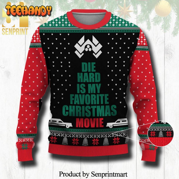 Die Hard Is My Favorite Christmas Movie Nakatomi Plaza Logo Ugly Xmas Sweater