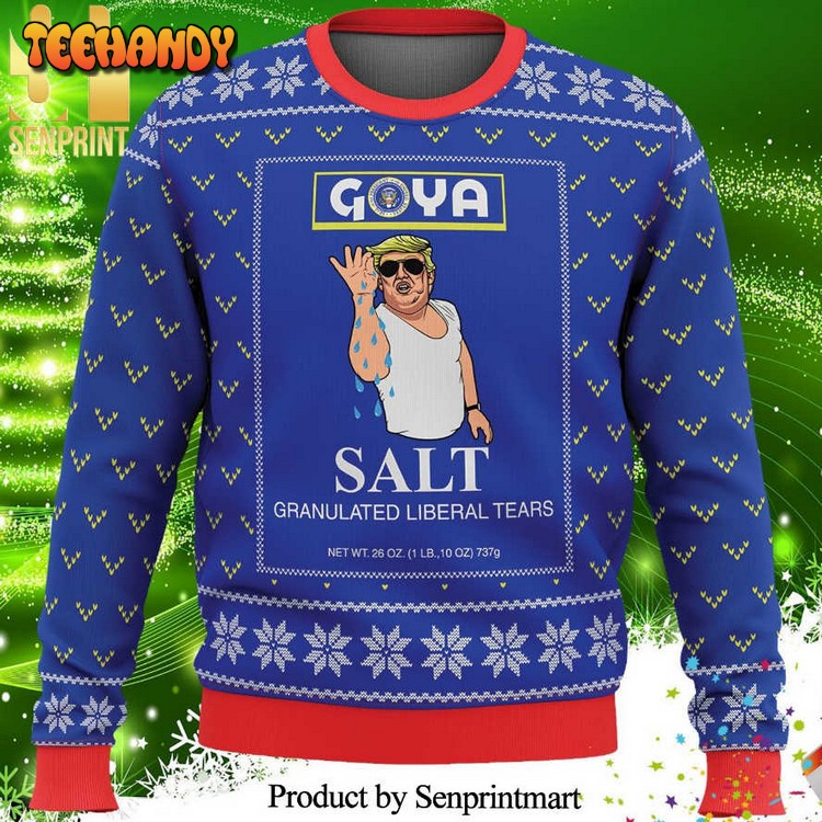 Donald Trump Goya Salt Liberal Tears Logo Ugly Xmas Sweater