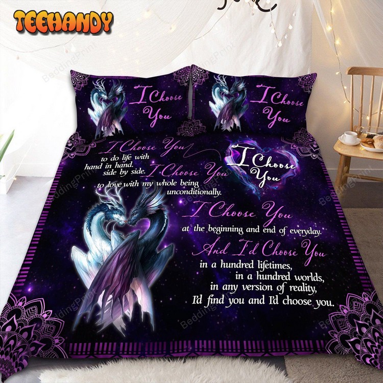 Dragon Couple-I Choose You Duvet Cover Bed Sets