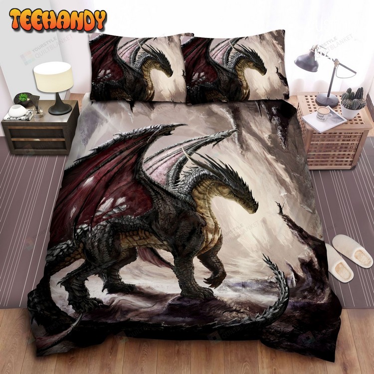 Dragon In Dragon Cave Bed Sheets Duvet Cover Bedding Sets