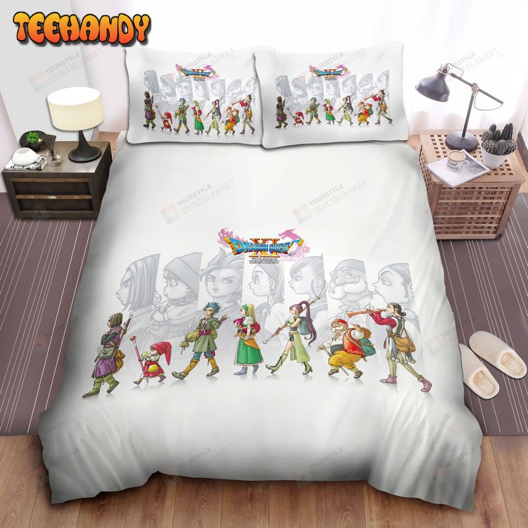 Dragon Quest Xi Main Characters Digital Portraits Bedding Sets