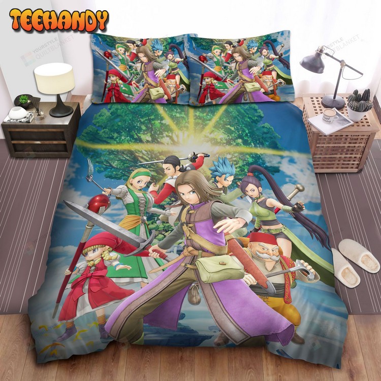 Dragon Quest Xi Main Characters In 3d Digital Bedding Sets