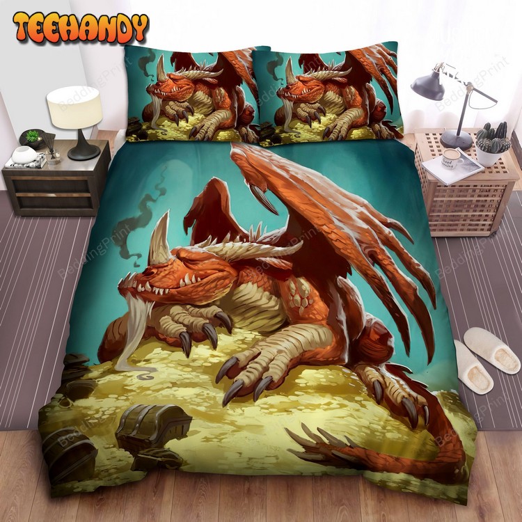 Dragon Sleeping Dragon On A Treasure Bedding Sets