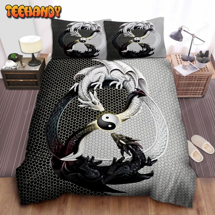 Dragon Yin And Yang 3d All Over Printed Bedding Set