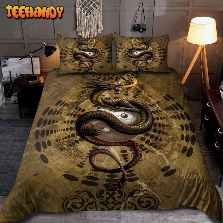 Dragon Yin Yang Duvet Cover Bedding Set