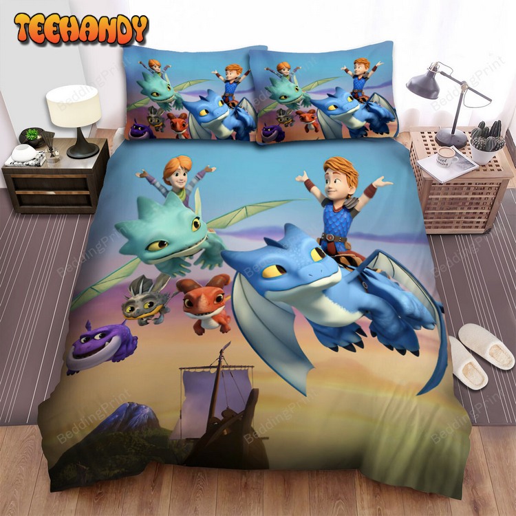 Dragons Rescue Riders Season 2 Poster Spread Duvet Cover Bed Sets