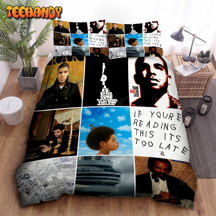 Drake Albums Art Cover Collage Spread Duvet Cover Bed Sets