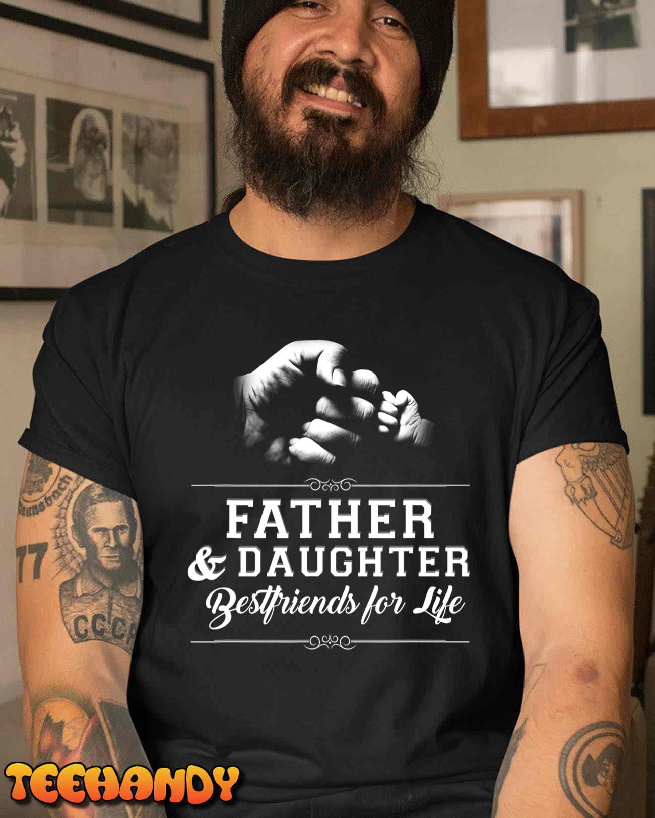 Father Daughter Friends Fist Bump TShirt Dad Father’s Day T