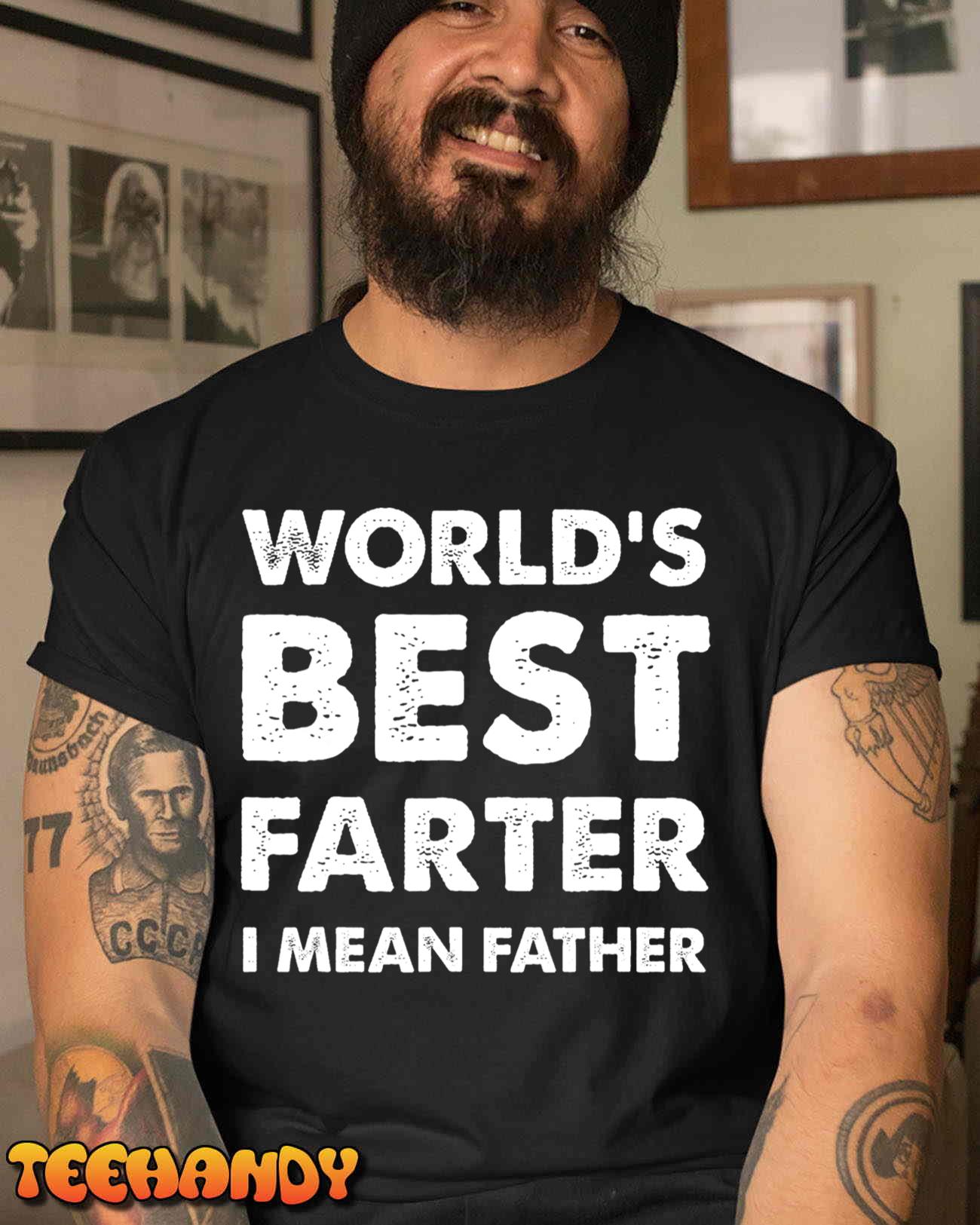 Father’s Day Retro Dad World’s Best Farter I Mean Father T-Shirt