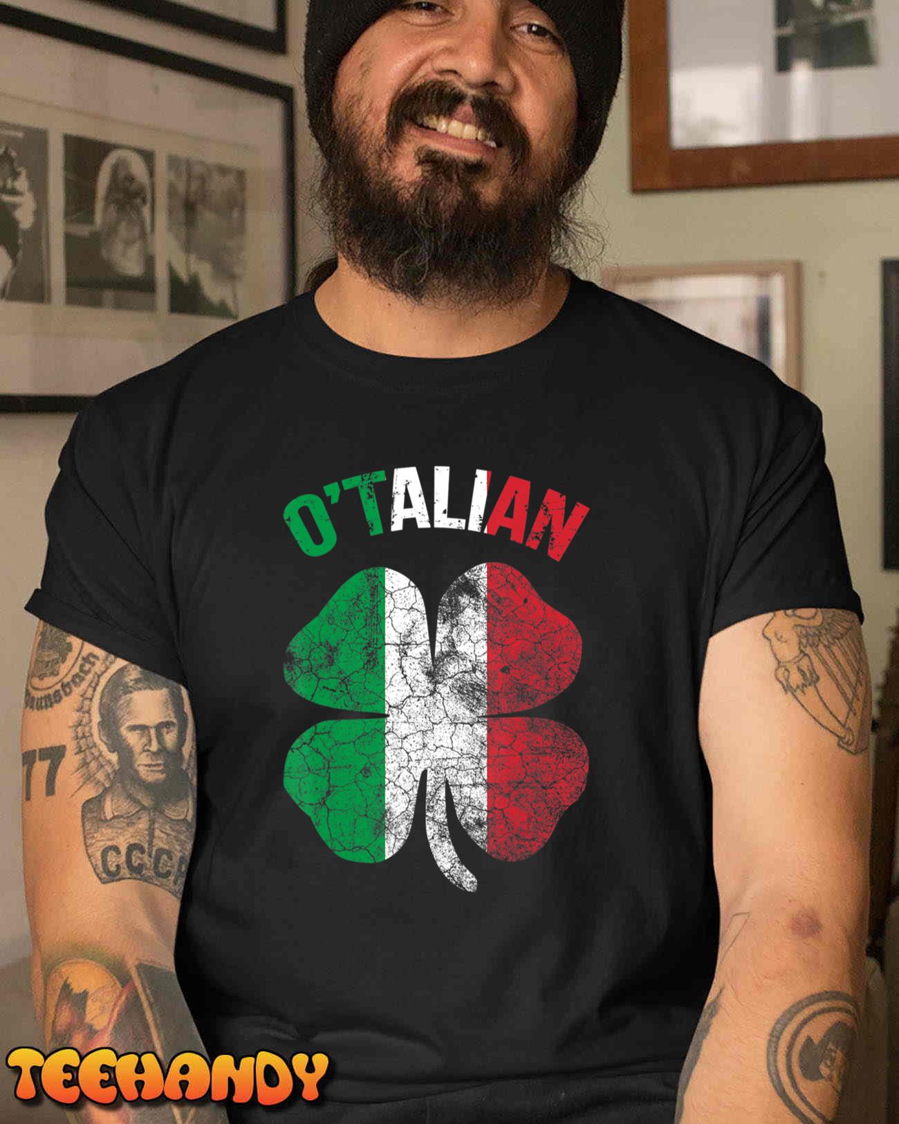 Funny Saint Patricks Day Irish Italian O’talian Shamrock Top T-Shirt