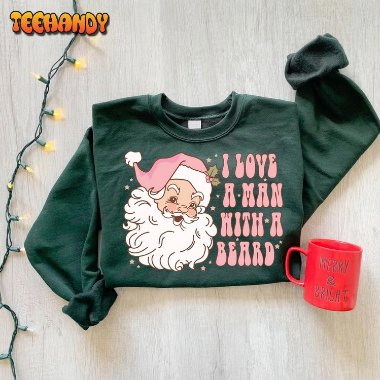 Funny Santa Beard Sweatshirt, Cute Christmas Sweatshirt
