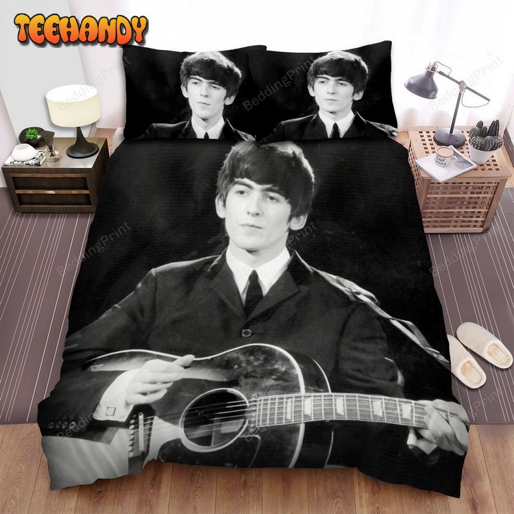 George Harrison Black And White Photo Bed Sets For Fan