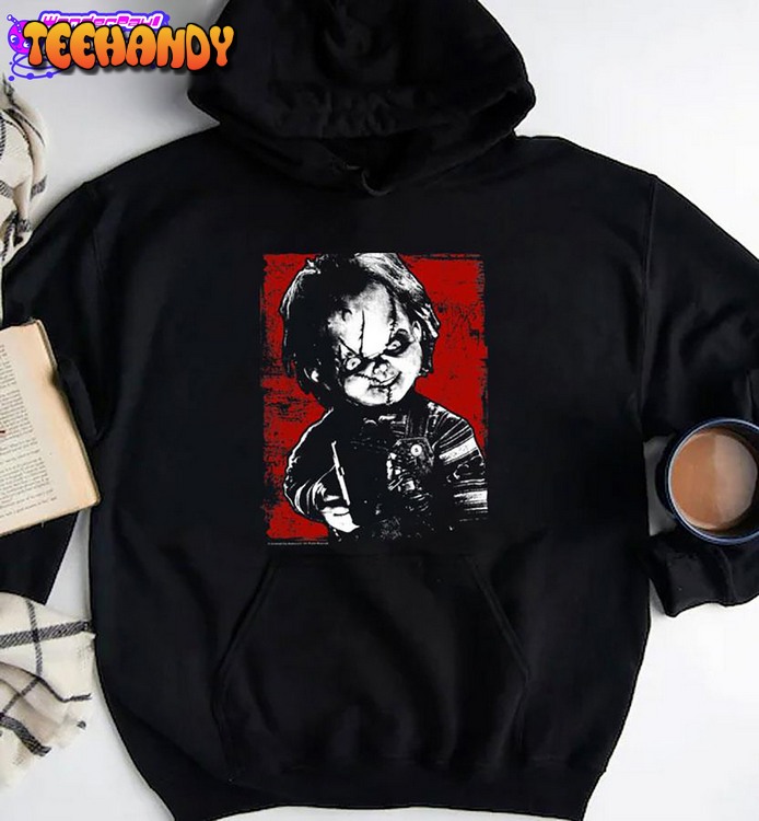 Horror Thriller Child’s Play Chucky Distressed Portrait Vintage Sweatshirt