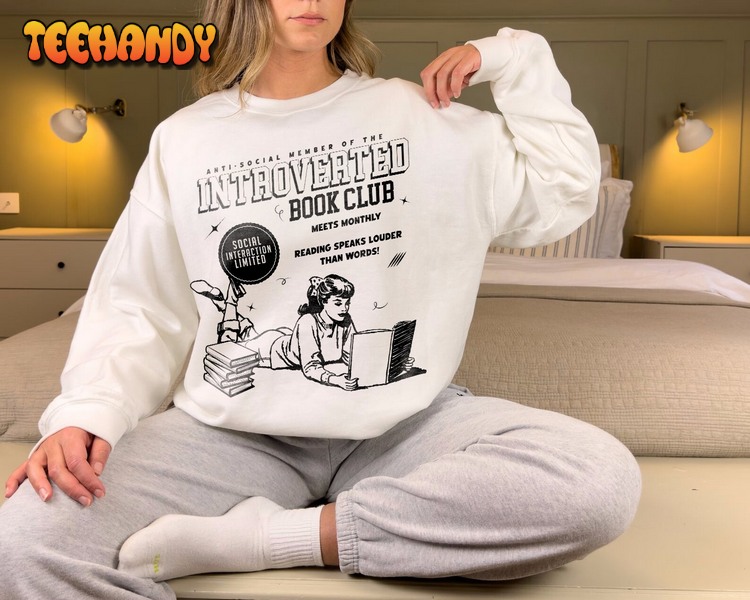 Introverted Book Club Sweatshirt Bookish Sweatshirt