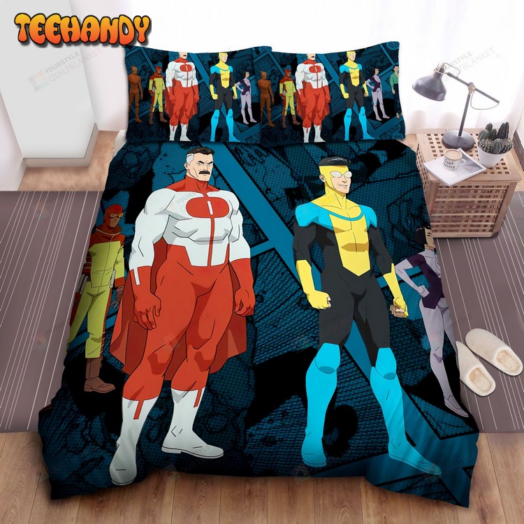 Invincible All Characters Comic Background Comforter Bed Sets