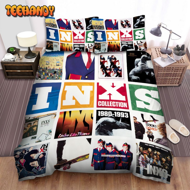 Inxs Music Band Album Covers Fanart Spread Comforter Bed Sets