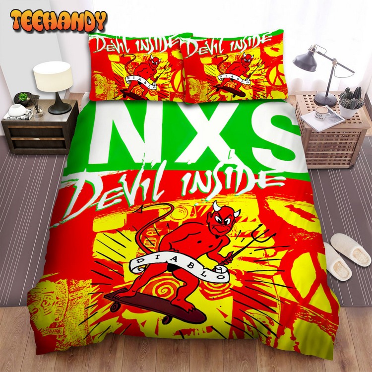 Inxs Music Band Devil Inside Album Cover Spread Comforter Bed Sets