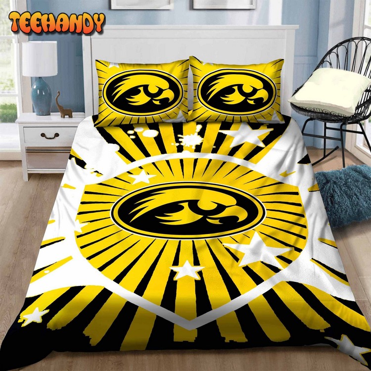 Iowa Hawkeyes Bed Set Sleepy Duvet Cover and Pillow Cases