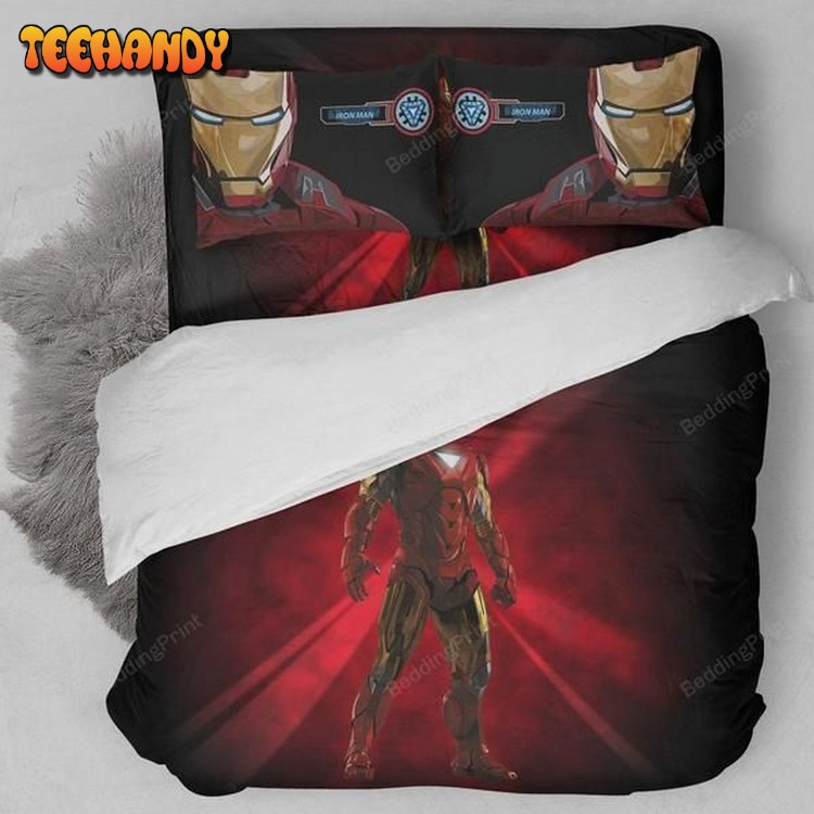 Iron Man Illustration Portrait 3d Printed Bed Set