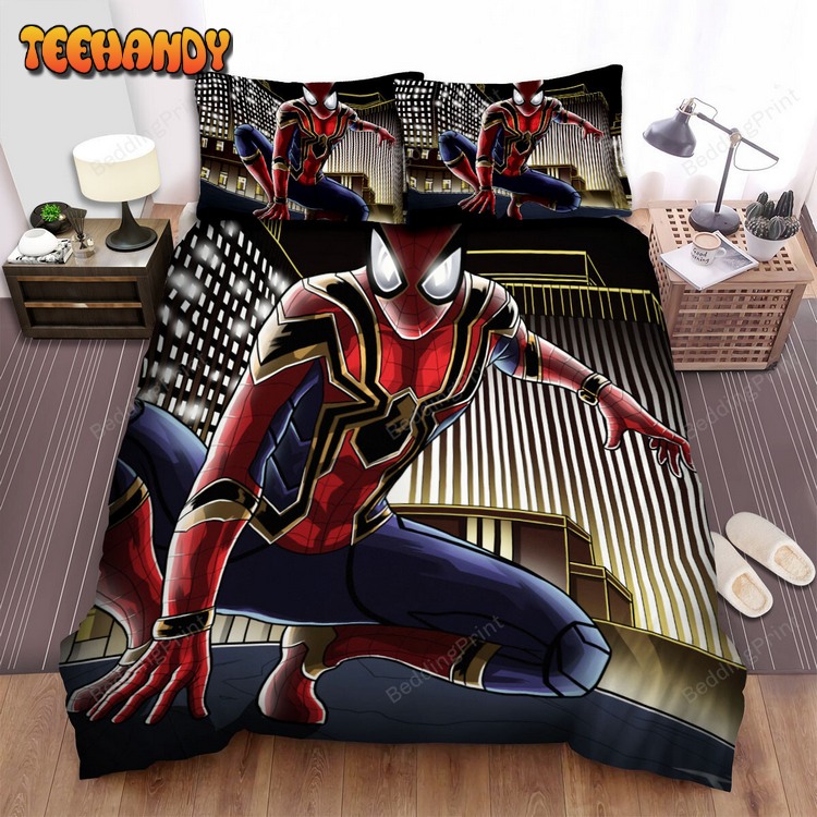 Iron Spider City Night Bed Sheets Duvet Cover Bed Sets