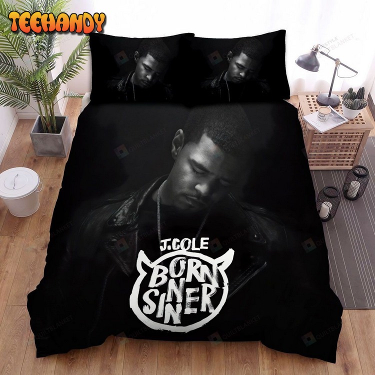 J. Cole Born Sinner Black and White Photograph Album Bed Sets