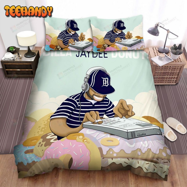 J Dilla Donuts Album Cover Spread Comforter Bed Sets