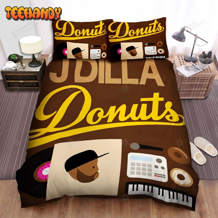 J Dilla Donuts Poster Spread Comforter Duvet Cover Bed Sets