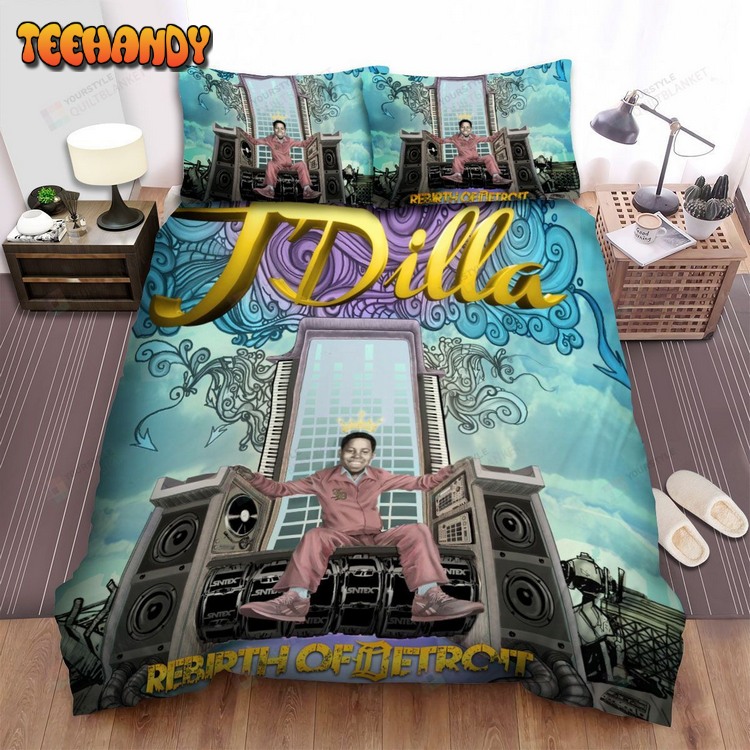 J Dilla Rebirth Of Detroit Album Cover Comforter Bed Sets