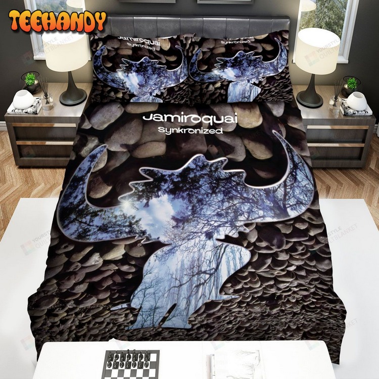 Jamiroquai Band Synkronized Album Cover Spread Bed Sets For Fan