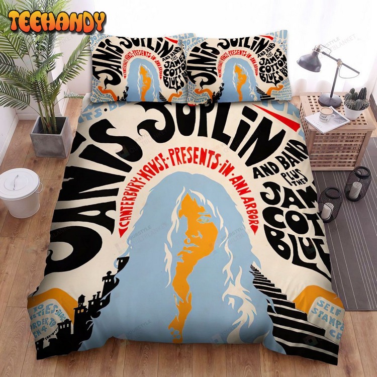 Janis Joplin Concert Poster Bed Sets For Fan