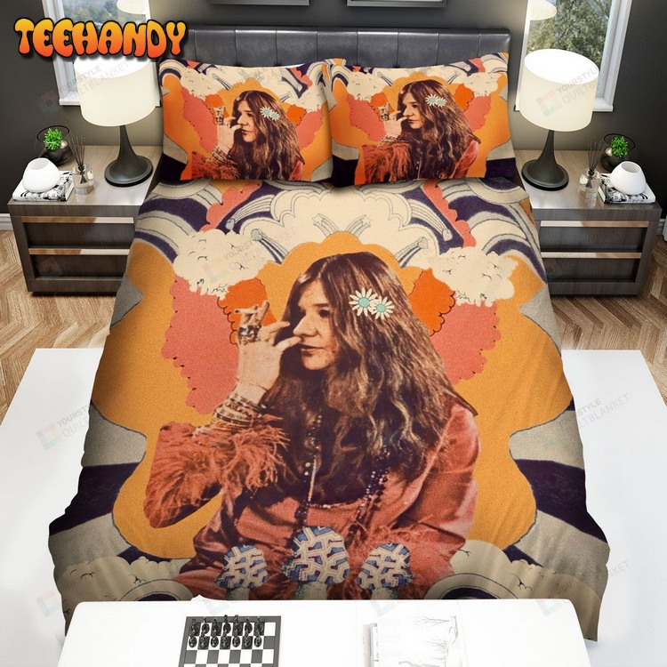 Janis Joplin Hippie Poster Bed Sets For Fan