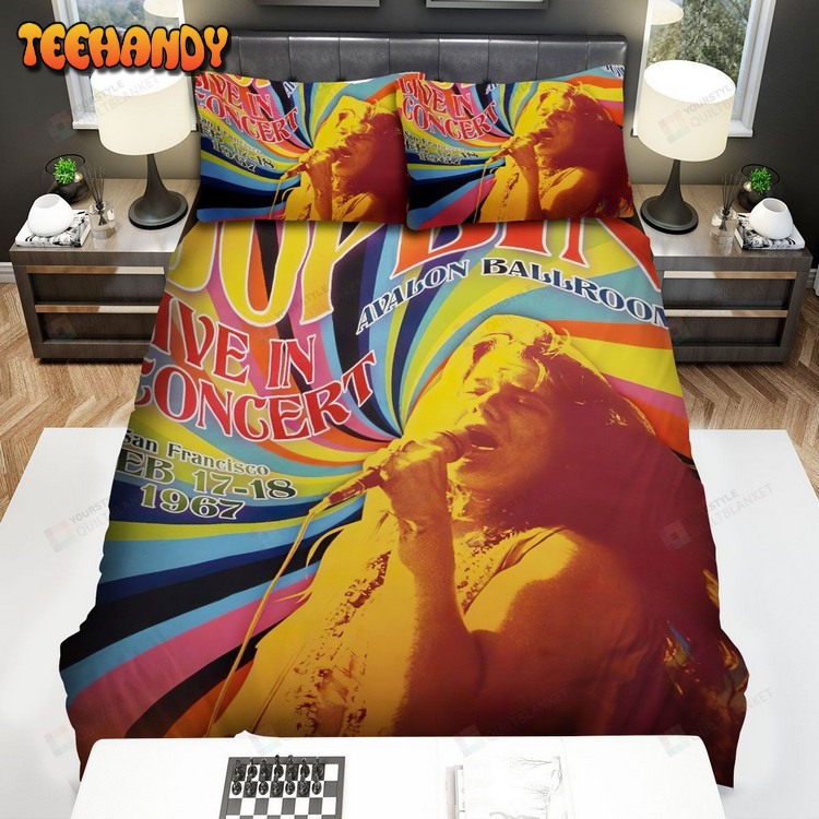 Janis Joplin Live In Concert Poster Bed Sets For Fan