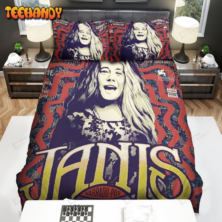 Janis Joplin Poster Bed Sheets Spread Comforter Bed Sets For Fan