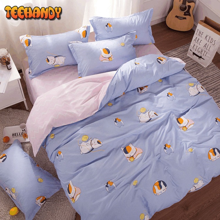 Japanese Cat Bed Sheets Duvet Cover Bed Sets For Fan