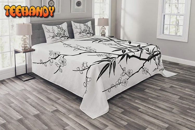 Japanese Cherry Blossoms Tree Branches Bed Sets For Fan