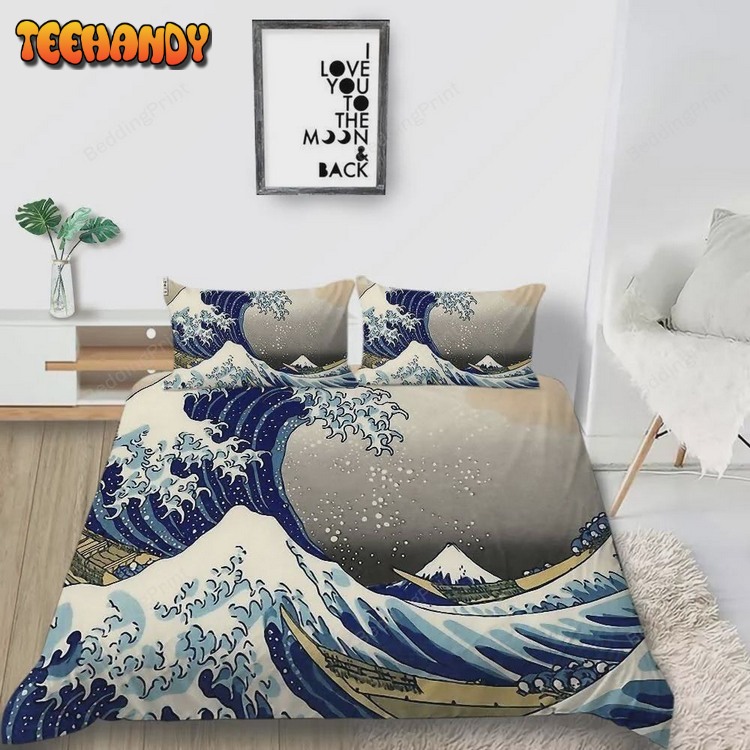 Japanese Mountain Fuji With Wave Bed Sets For Fan