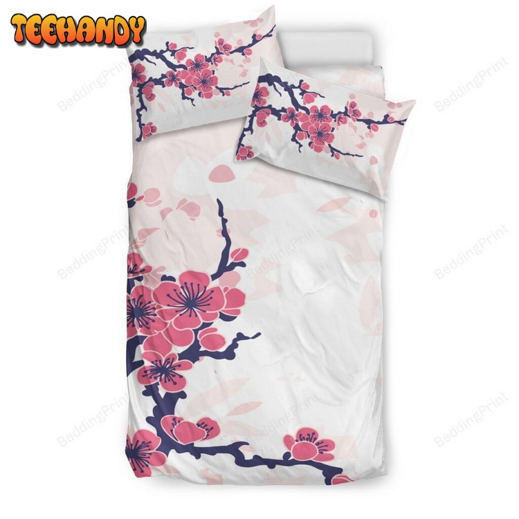 Japanese Sakura Cherry Blossom Bed Sets For Fan