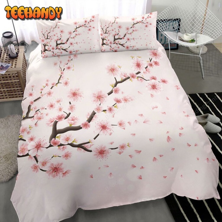 Japanese Sakura Cherry Blossom v2 Bed Sets For Fan