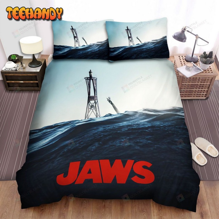 Jaws Movie Poster 6 Bed Sheets Spread Comforter Bed Sets For Fan