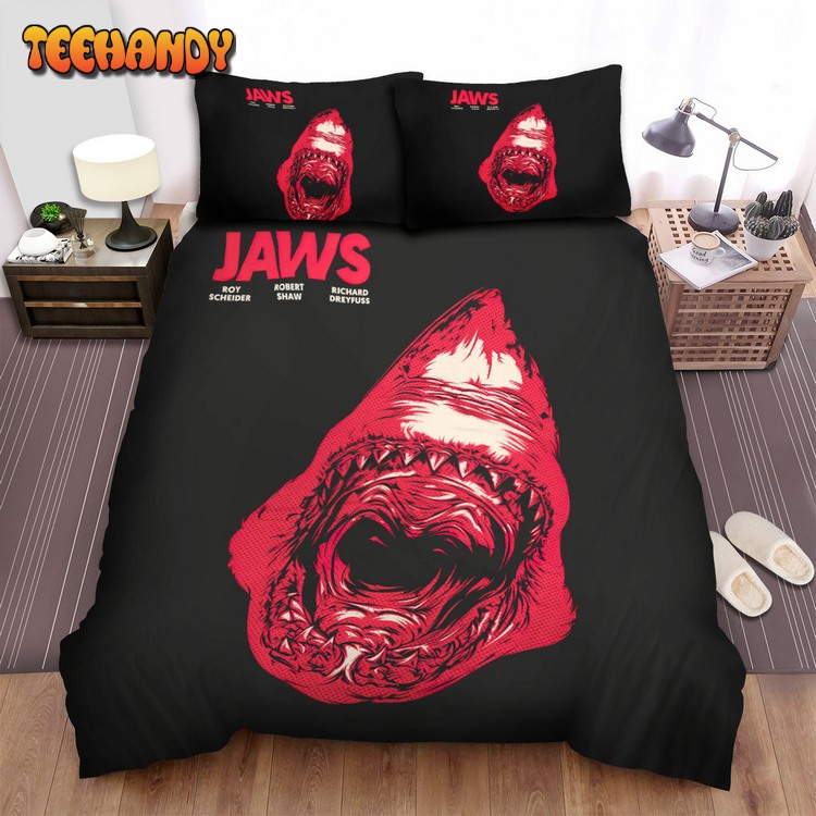 Jaws Poster Fan Art Bed Sheets Spread Comforter Bed Sets For Fan