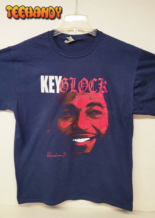 Key Glock Glockoma 2023 Navy Blue Tour Shirt