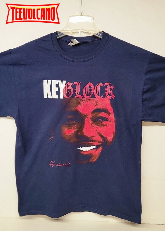 Key Glock Glockoma 2023 Navy Blue Tour Shirt