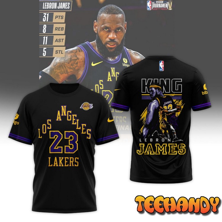 King LeBron James LA Lakers MVP In-Season Tournament MVP 3D Shirt