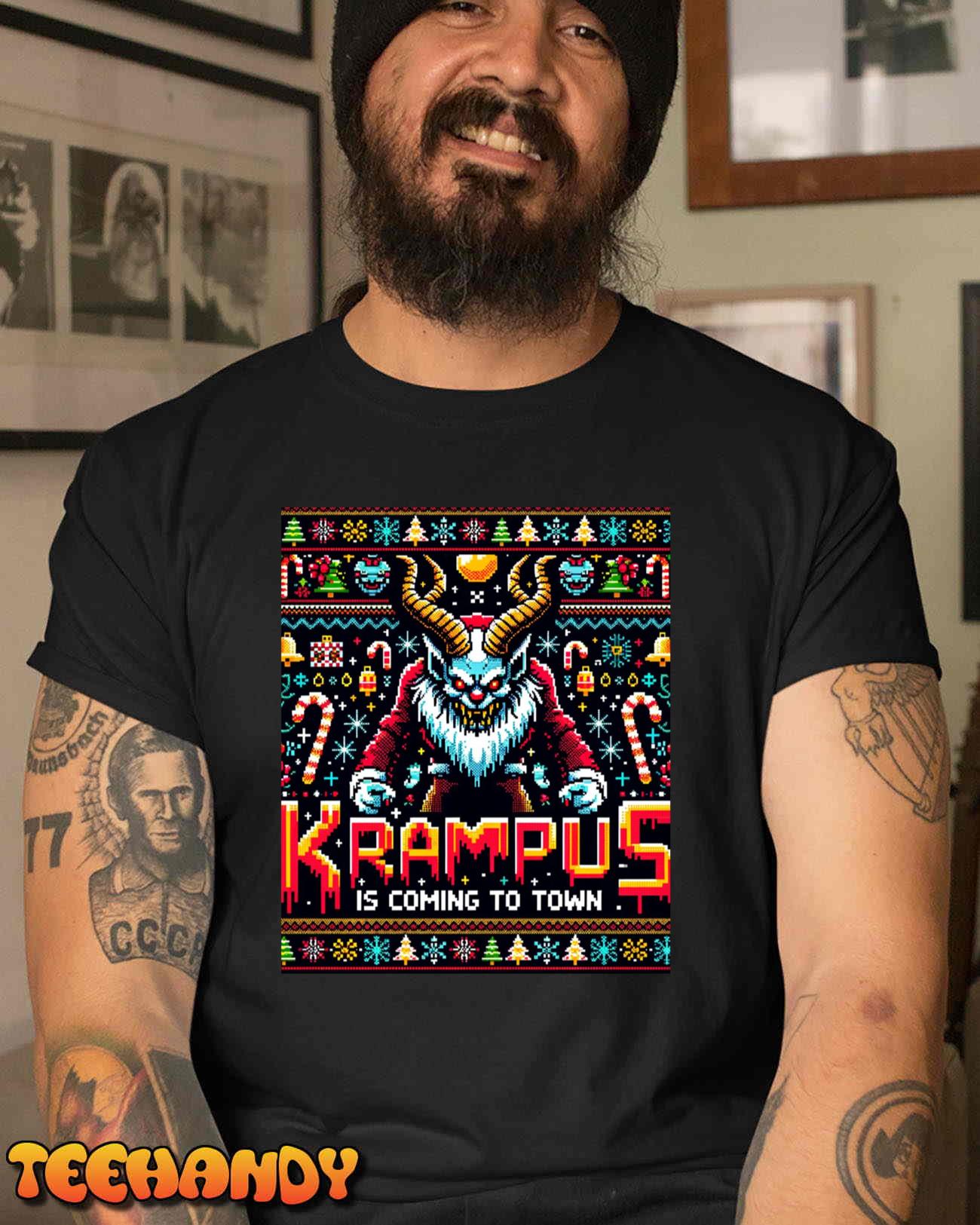 Krampus Funny Ugly Christmas Sweater Gamer T-Shirt Sweatshirt