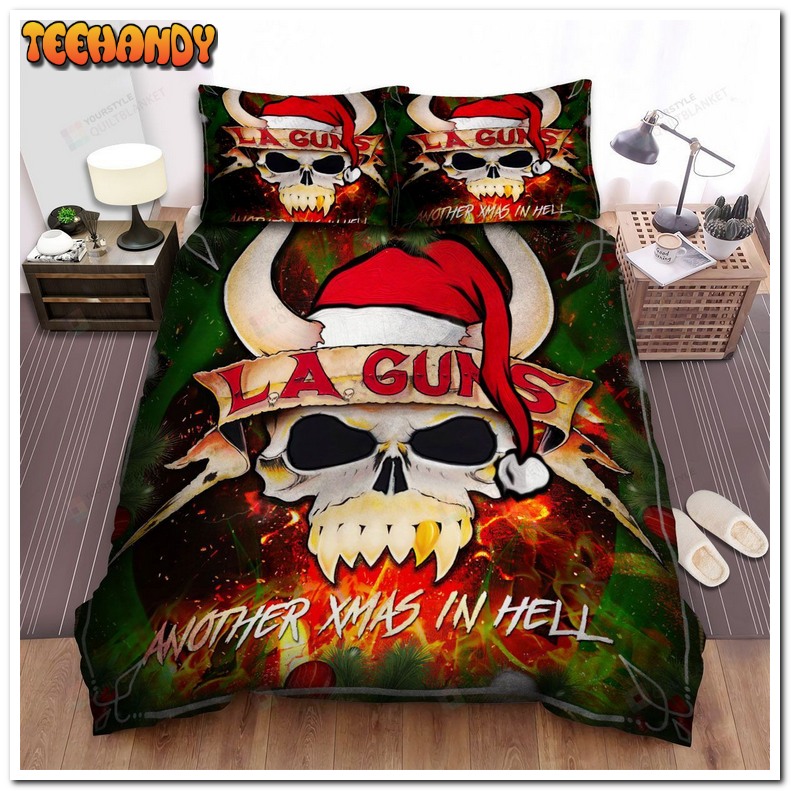 L.A. Guns Band Another Xmas In Hell Album Cover Bed Sets For Fan